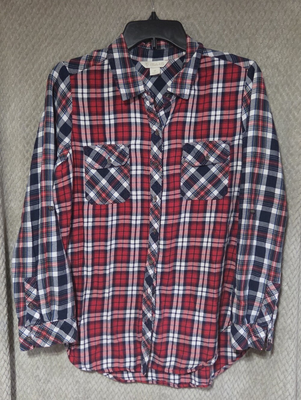 KC KHAKIS & CO. Plaid Button Down Top SIZE M
